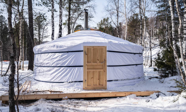 A Russian yurt in Siberia area, Russia.