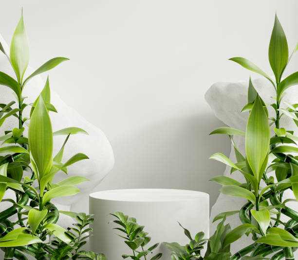 istock Podium mockup display with for product presentation. 1323779223