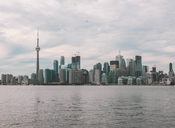 istock Toronto harbourfront skyline with CN Tower in Toronto, Ontario, Canada 1323779263
