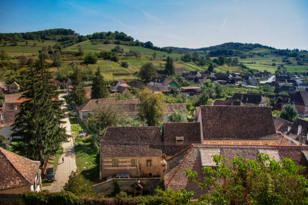 istock Biertan, Sibiu, Romania, September 2020, panoramic view from the tower 1323780905