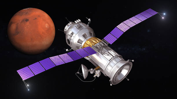 istock Space station in open space near Mars orbit. Fantasy 3d illustration 1323782802