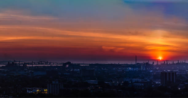 Hamilton, Ontario - Solar Eclipse in the Early Morning