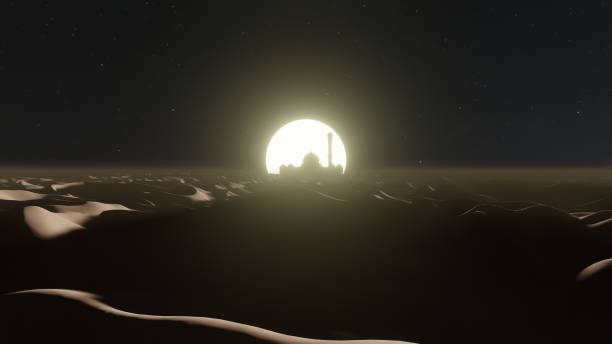 Desert Dune Nighttime In The Ramadan