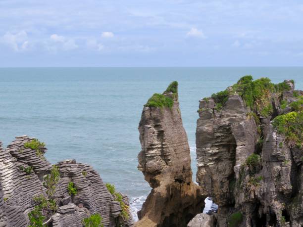 istock A sedimentary rock is eroded by the waves 1323797397