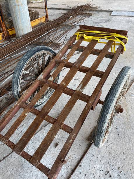 istock Corroded Steel cart used in construction site 1323800402