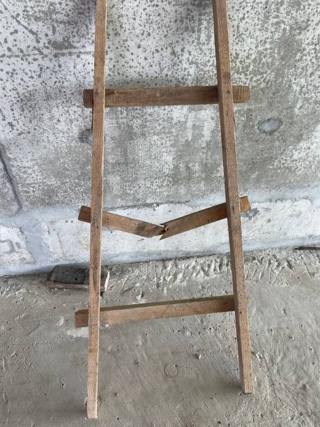 istock Timber ladder used for portable works at site 1323800417
