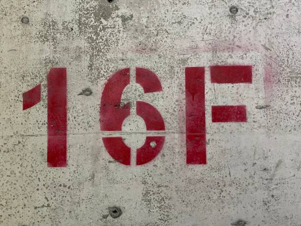 istock Tempory floor numbering in high-rise construction project 1323800421
