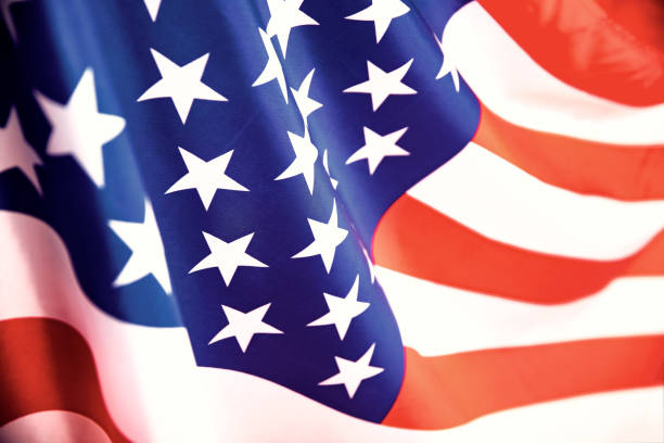 istock Closeup of American flag 1323805000