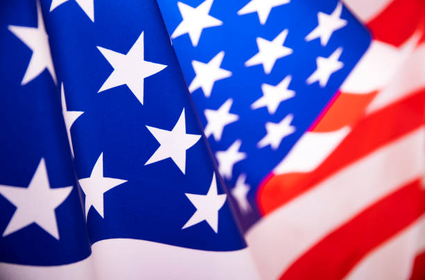 istock Closeup of American flag 1323805078