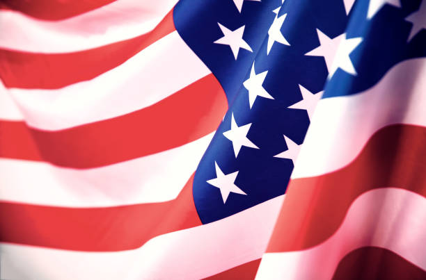 istock Closeup of American flag 1323805670
