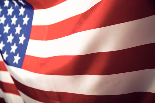 istock Closeup of American flag 1323805718