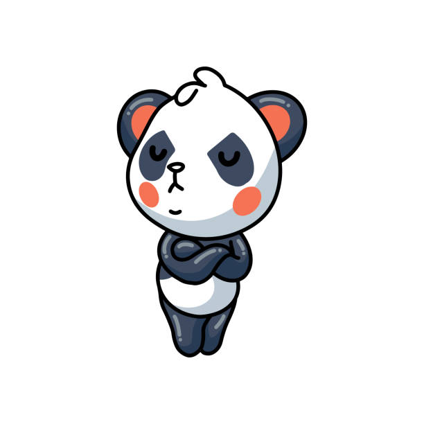 Cute Little Panda Angry Cartoon Stock Illustration - Download Image Now -  Panda - Animal, Anger, Sadness - iStock