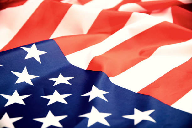 istock Closeup of American flag 1323812623