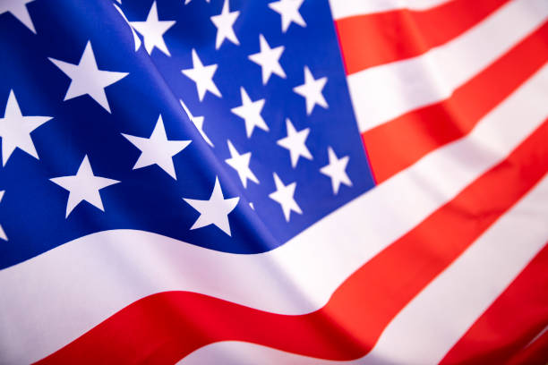 istock Closeup of American flag 1323812688