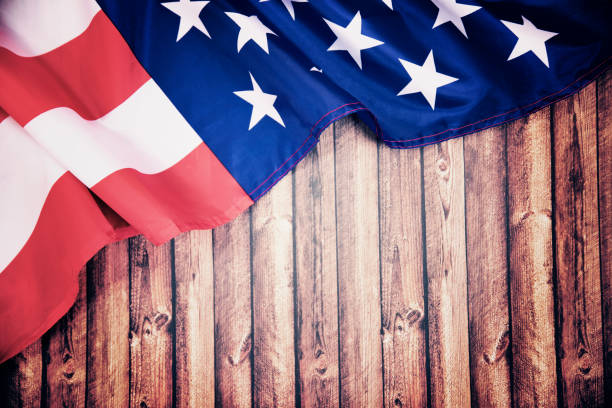 istock Closeup of American flag 1323813351
