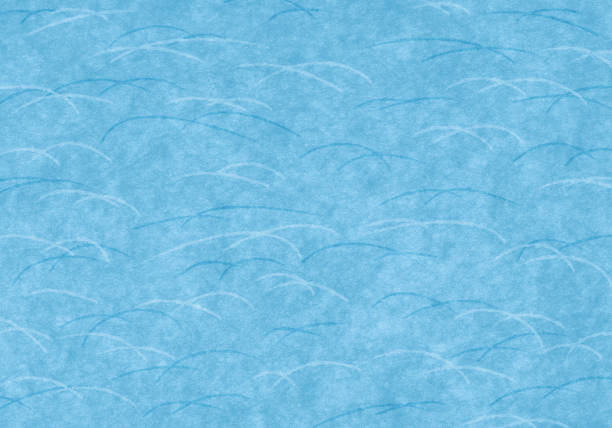 istock Blue texture of Japanese paper 1323813372