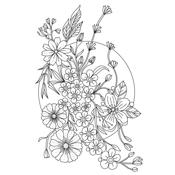 ilustraciones, imágenes clip art, dibujos animados e iconos de stock de telaraña - chamomile plant chamomile bouquet wildflower