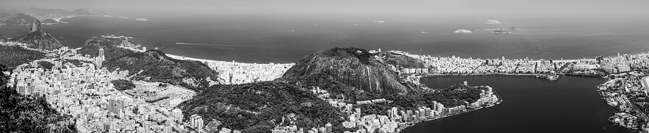 Panorama view of Lagoa Rodrigo de Freitas, Rio de Janeiro, Brazil