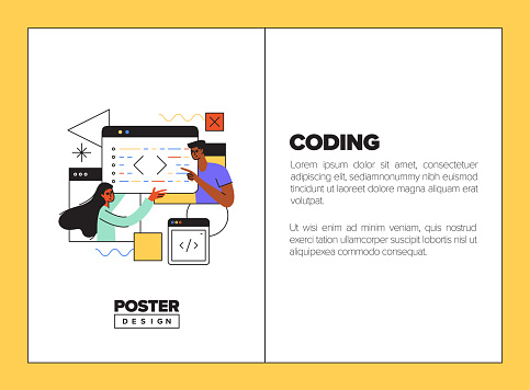 Coding Concept For Posters Covers And Banners Stock Illustration ...