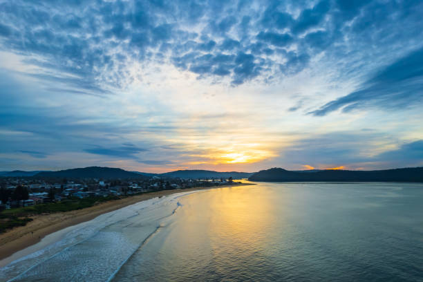 istock Aerial views sunrise at the seaside 1323821797