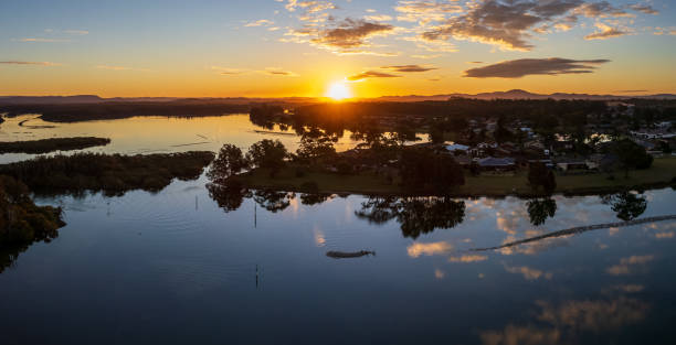 istock Ohmas Bay Sunset Panorama with Clouds and Reflections 1323822558