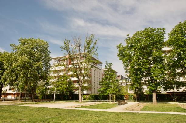 istock residential district with park and many buildings 1323838566