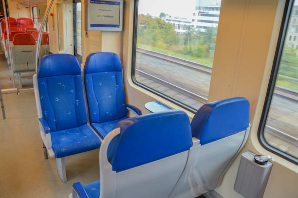 Tram seats, empty