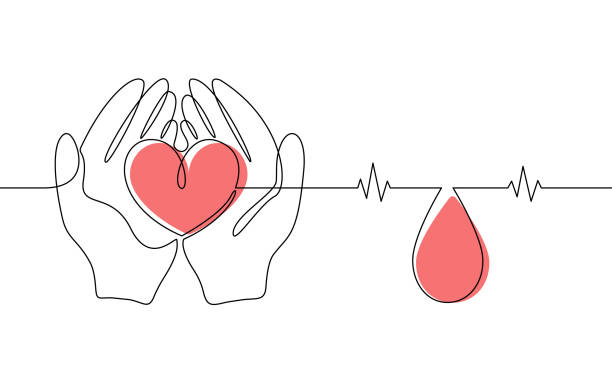 концепция донорства крови - blood donation stock illustrations