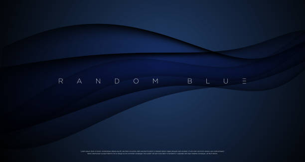 Abstract navy blue color wave background Luxury concept for premium brands. Vector illustration wallpaper design EPS 10 dark blue stock illustrations