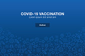 Vaccination Icons Mosaic Background with Call to Action