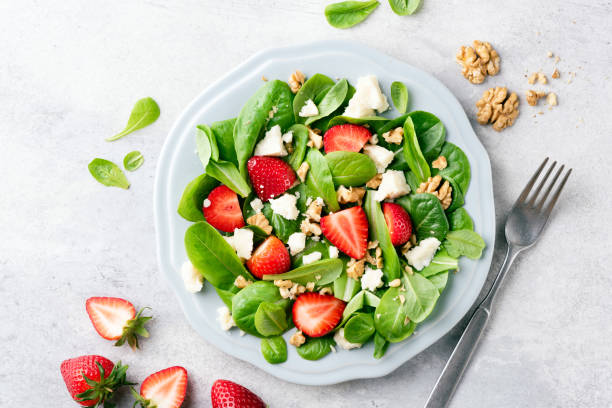 istock Salad with strawberries and goat cheese 1323843968
