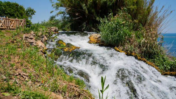 istock Big waterfall in Turkey Antalya 1323850465
