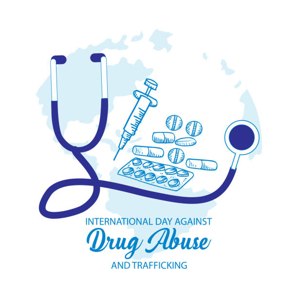 International Day Against Drug Abuse and Trafficking. International Day Against Drug Abuse and Trafficking. Trafficking stock illustrations