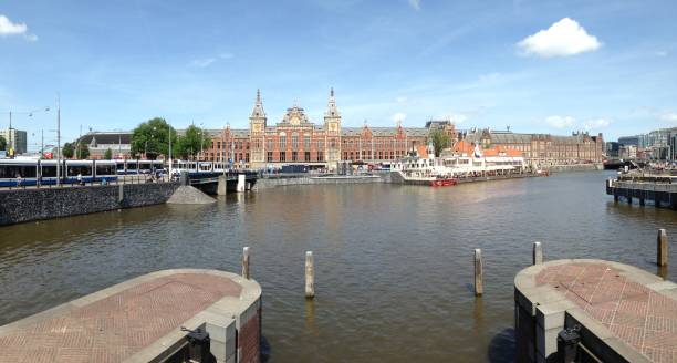 istock Amsterdam Cityscape Panorama with Train Station 1323856544