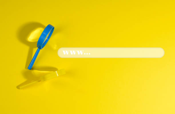 3D Blue Magnifier, blue background