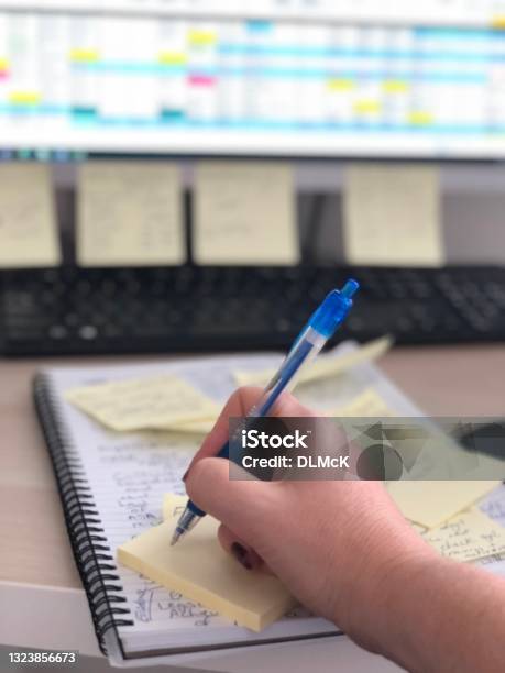 Notes In Office Office Notes Stock Photo - Download Image Now - Hand, Note - Message ...