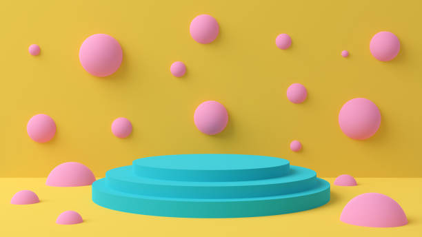 istock 3D illustration with a space for a product. 1323857966