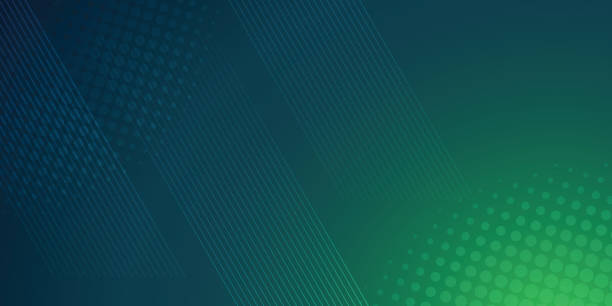 Green background in vector illustration with glow and lights. Green and blue background in vector illustration with glow and movement, with parallel lines, bright geometric shape. green stock illustrations