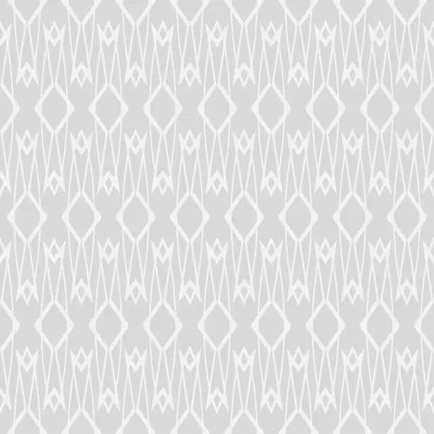 Vector illustration of Background pattern with white decorative ornament on a light gray background, wallpaper. Seamless pattern, texture. Vector illustration