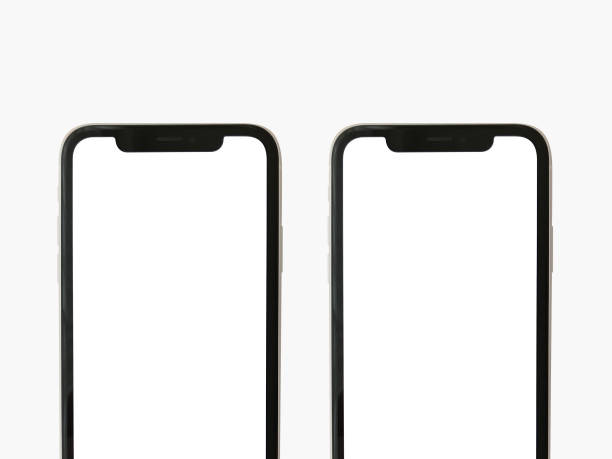 istock Two smartphones seen from the front 1323867069