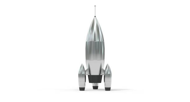 cartoon rocket for space tourists - 3D rendering