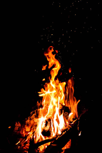 istock A bonfire in winter season night at outside 1323873446