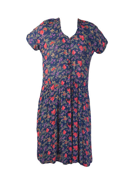 istock female summer dress with buttons isolated on white background. 1323873806