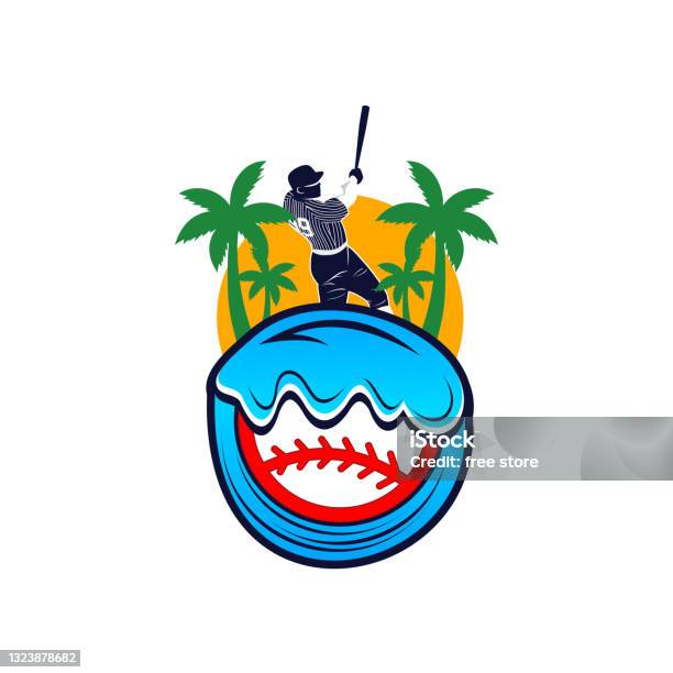 Baseball Island Vector Logo Design Stock Illustration - Download