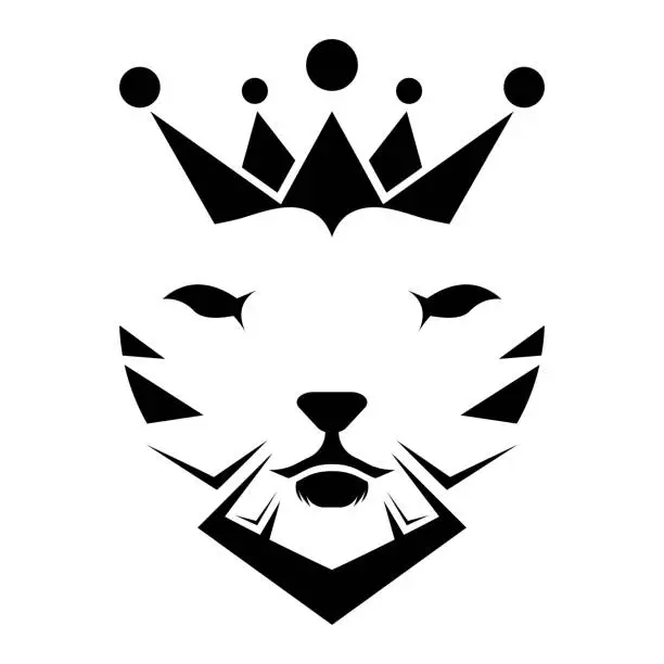 Vector illustration of Lion head  template