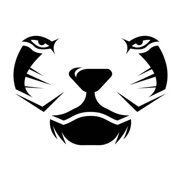 Vector illustration of Lion head  template