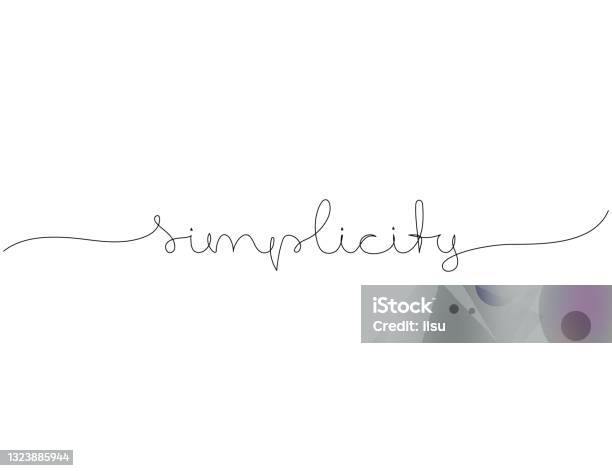 Simplicity Text Simplicity Handwritten Text Continuous Line Drawing Minimalism Design ...