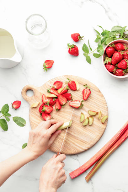 istock Rhubarb and strawberry lemonade cooking concept 1323890637