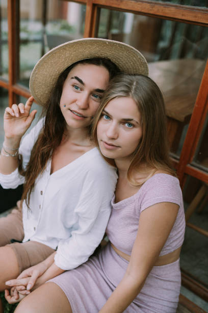 istock Two friends have a date in cafe 1323893095