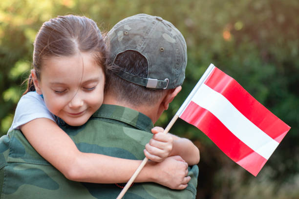 istock Austrian Soldier And His Daughter 1323894247